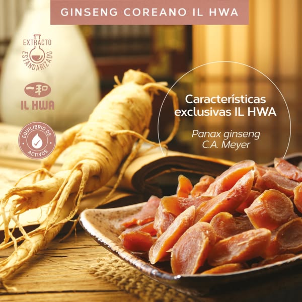 Tongil GINSENG COREANO PURO, Calidad Ilhwa, 500 mg, 100 cápsulas