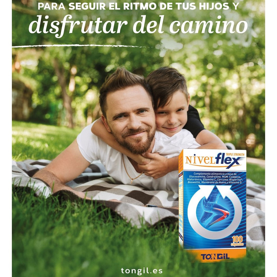 Tongil Nivelflex 100 cápsulas con Glucosamina, Condroitina, MSM, Colágeno, Hialurónico