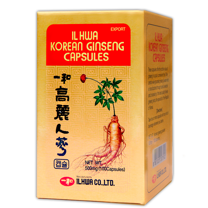 Tongil GINSENG COREANO PURO, Calidad Ilhwa, 500 mg, 100 cápsulas