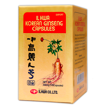 Tongil GINSENG COREANO PURO, Calidad Ilhwa, 500 mg, 100 cápsulas