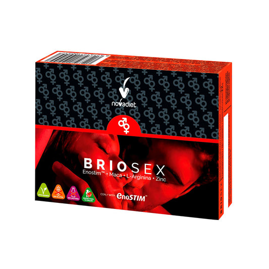 Novadiet BRIOSEX 90 capsulas veganas con EnoSTIM™,  Maca,  L-Arginina,  Zinc