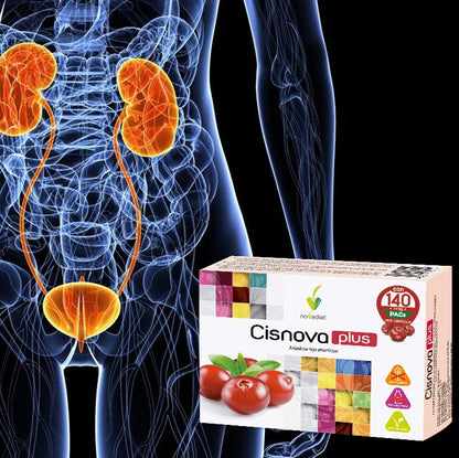 Novadiet CISNOVA PLUS 60 Cápsulas con Arandano Rojo Americano, Ayuda a Prevenir las Infecciones Urinarias