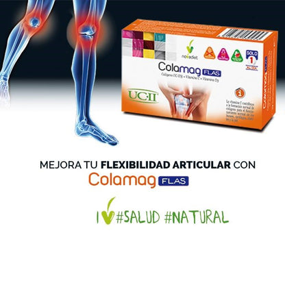 Novadiet COLAMAG FLAS, 30 Comprimidos con Colágeno UC-II, Vitamina C y Vitamina D3