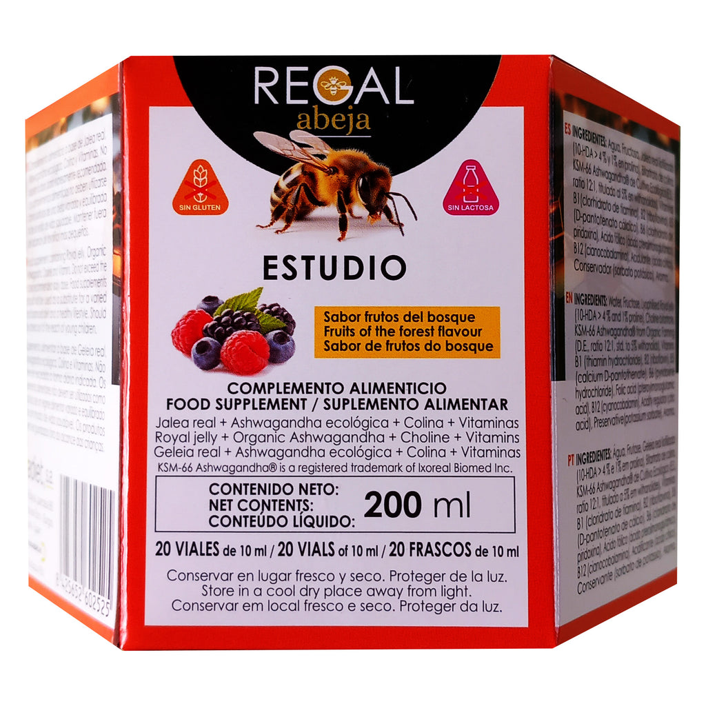 Novadiet Jalea Real 2000 Estudio 20 viales con  jalea real, Ashwagandha, Colina, vitaminas