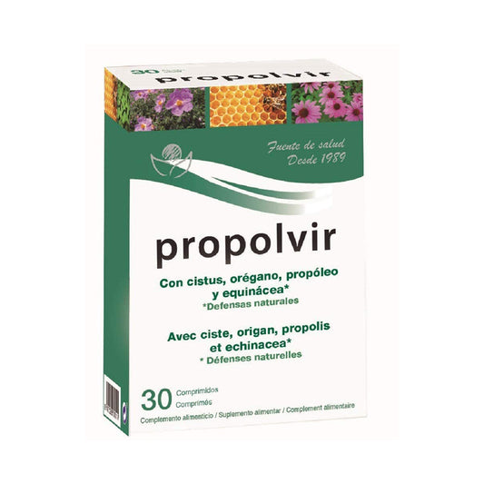 Bioserum PROPOLVIR 30 comprimidos | Con Cistus Incanus, orégano, propóleo y equinácea. | Defensas naturales