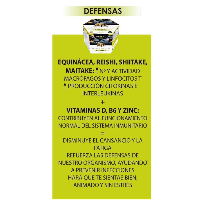 Novadiet Jalea Real 2000 Defensas 20 viales con  jalea real, equinácea, reishi, shiitake, maitake, vitaminas