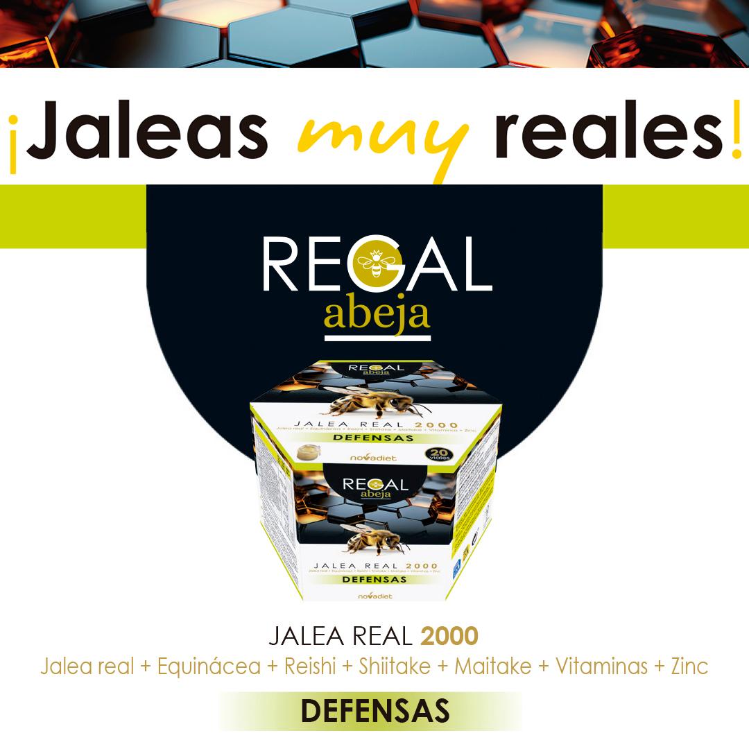 Novadiet Jalea Real 2000 Defensas 20 viales con  jalea real, equinácea, reishi, shiitake, maitake, vitaminas