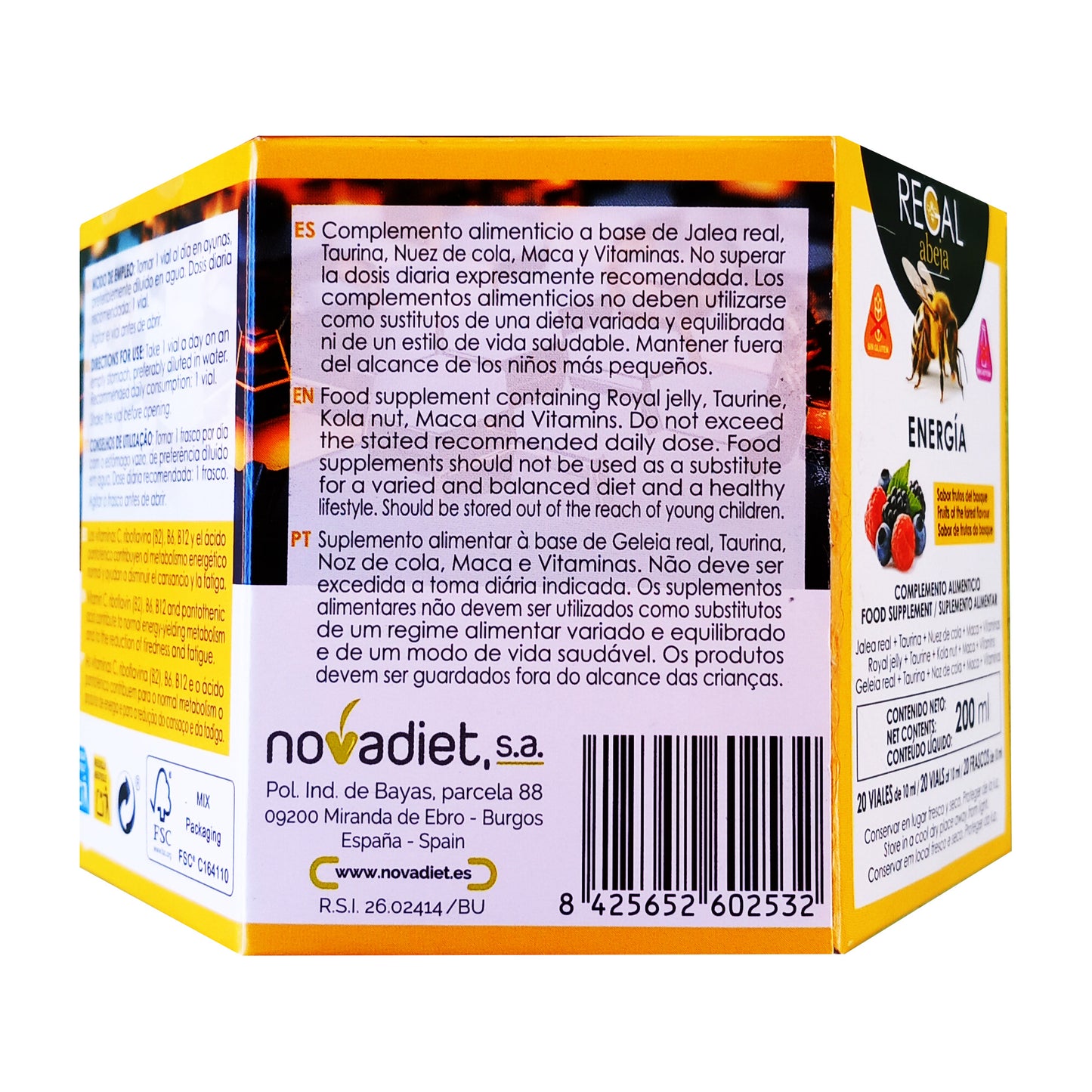 Novadiet Jalea Real 2000 Energía 20 viales