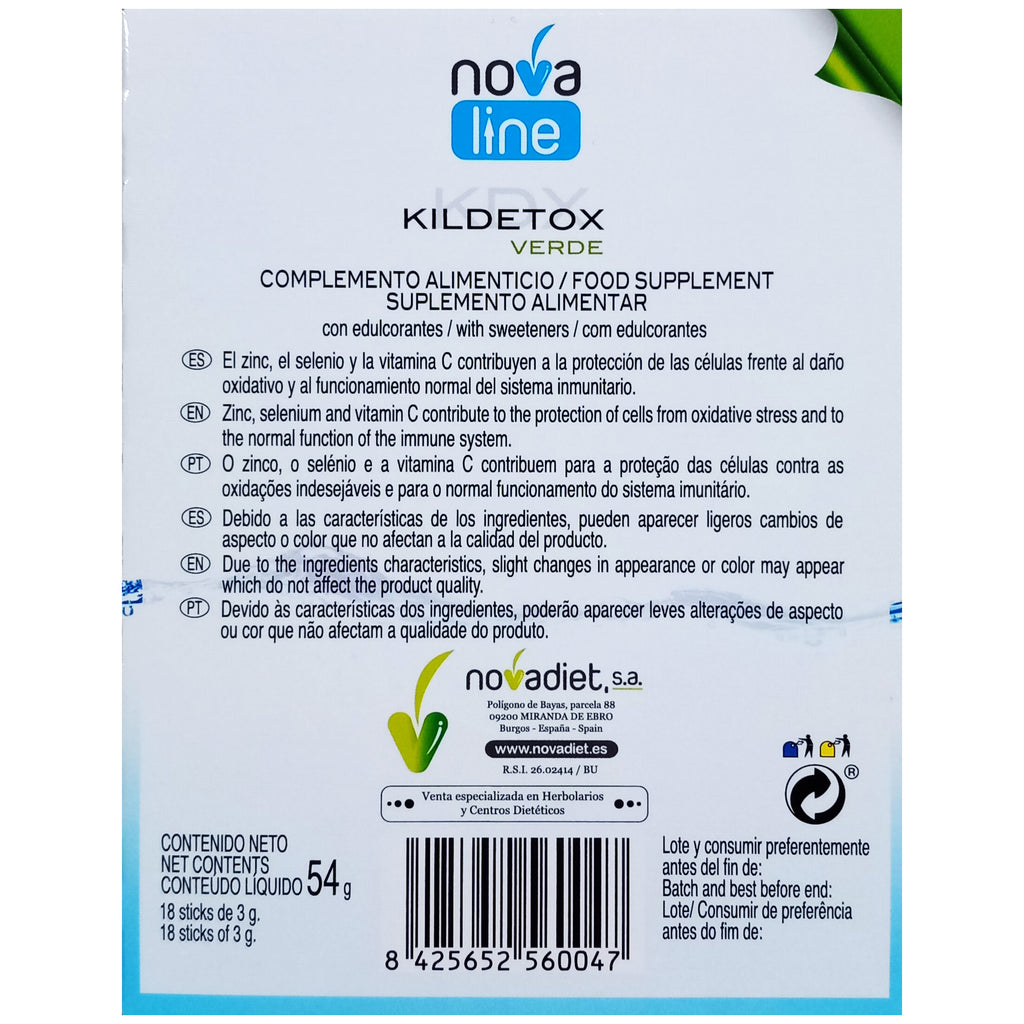 Novadiet  KILDETOX 18 Sobres