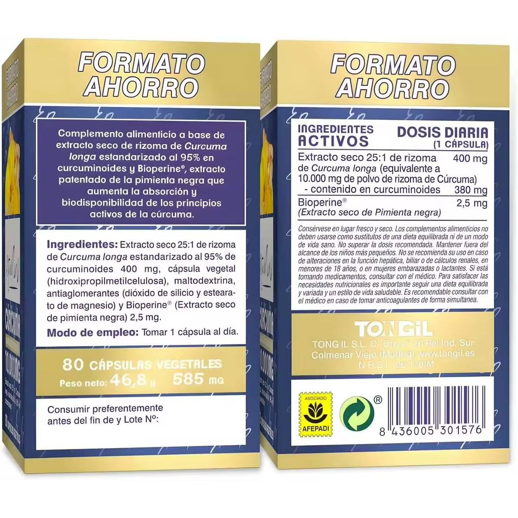 Tongil CÚRCUMA ESTADO PURO 10 000mg-80 Cápsulas