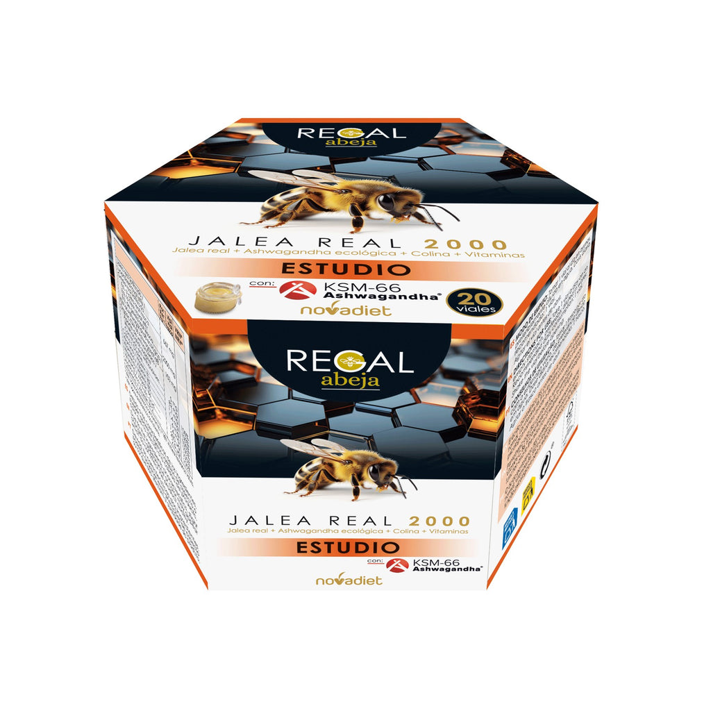 Novadiet Jalea Real 2000 Estudio 20 viales con  jalea real, Ashwagandha, Colina, vitaminas
