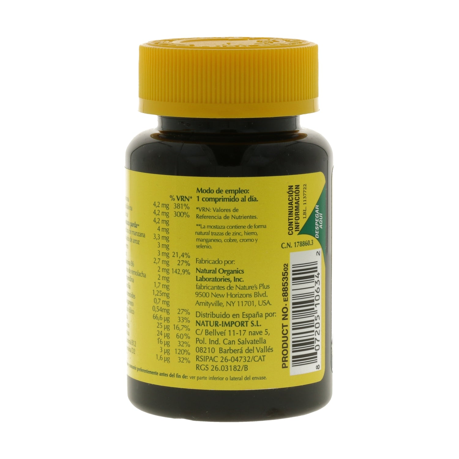 Natures Plus SOURCE of LIFE multivitamínico 60 comprimidos