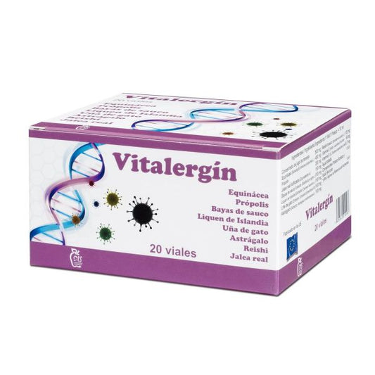 DIS Vitalergin 20 ampollas con Equinácea, Própolis, Uña de gato, Reishi , vitaminas