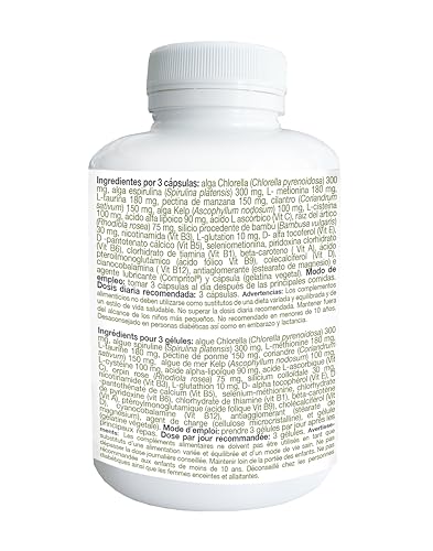 Bioserum AMINIKUM 180 cápsulas | Antioxidante, depurativo del organismo y regulación del peso corporal | Alga chlorella, espirulina y kelp | Desintoxicación