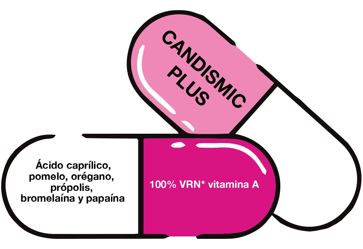 Bioserum CANDISMIC Plus 30 cápsulas - candida support | candidiasis tratamiento mujer - Con ácido caprílico | Pastillas anti candidiasis - Equilibrio de la flora del tracto digestivo y vaginal