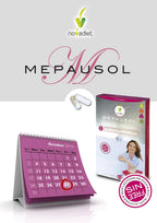 Novadiet MEPAUSOL 60 capsulas, con Vitamina B6, Cártamo, Maca y Pedúnculos de Cereza