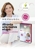 Novadiet MEPAUSOL 60 capsulas, con Vitamina B6, Cártamo, Maca y Pedúnculos de Cereza