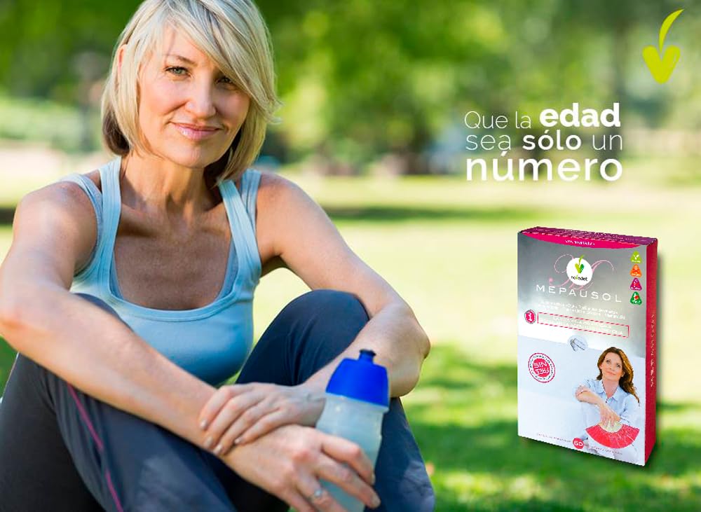 Novadiet MEPAUSOL 60 capsulas, con Vitamina B6, Cártamo, Maca y Pedúnculos de Cereza - Equilibrio Hormonal y Alivio de Síntomas Menopáusicos - Mejora tu Bienestar en la Menopausia