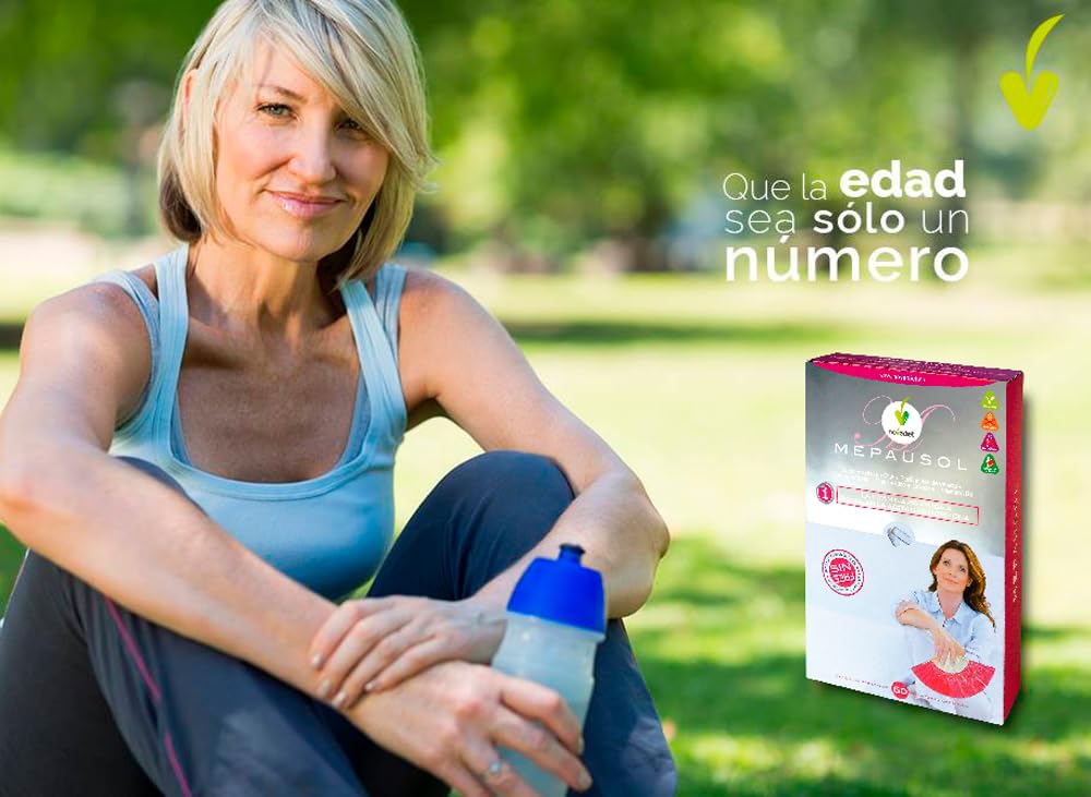 Novadiet MEPAUSOL 60 capsulas, con Vitamina B6, Cártamo, Maca y Pedúnculos de Cereza