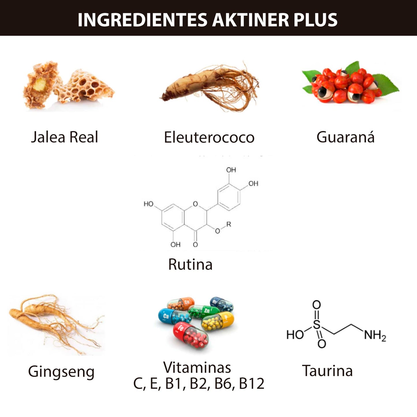 Novadiet AKTINER PLUS 20 viales con Jalea Real, Guaraná, Ginseng y Vitaminas - Complemento Alimenticio que Reduce el Cansancio y la Fatiga - Mejora el Rendimiento Físico y Mental