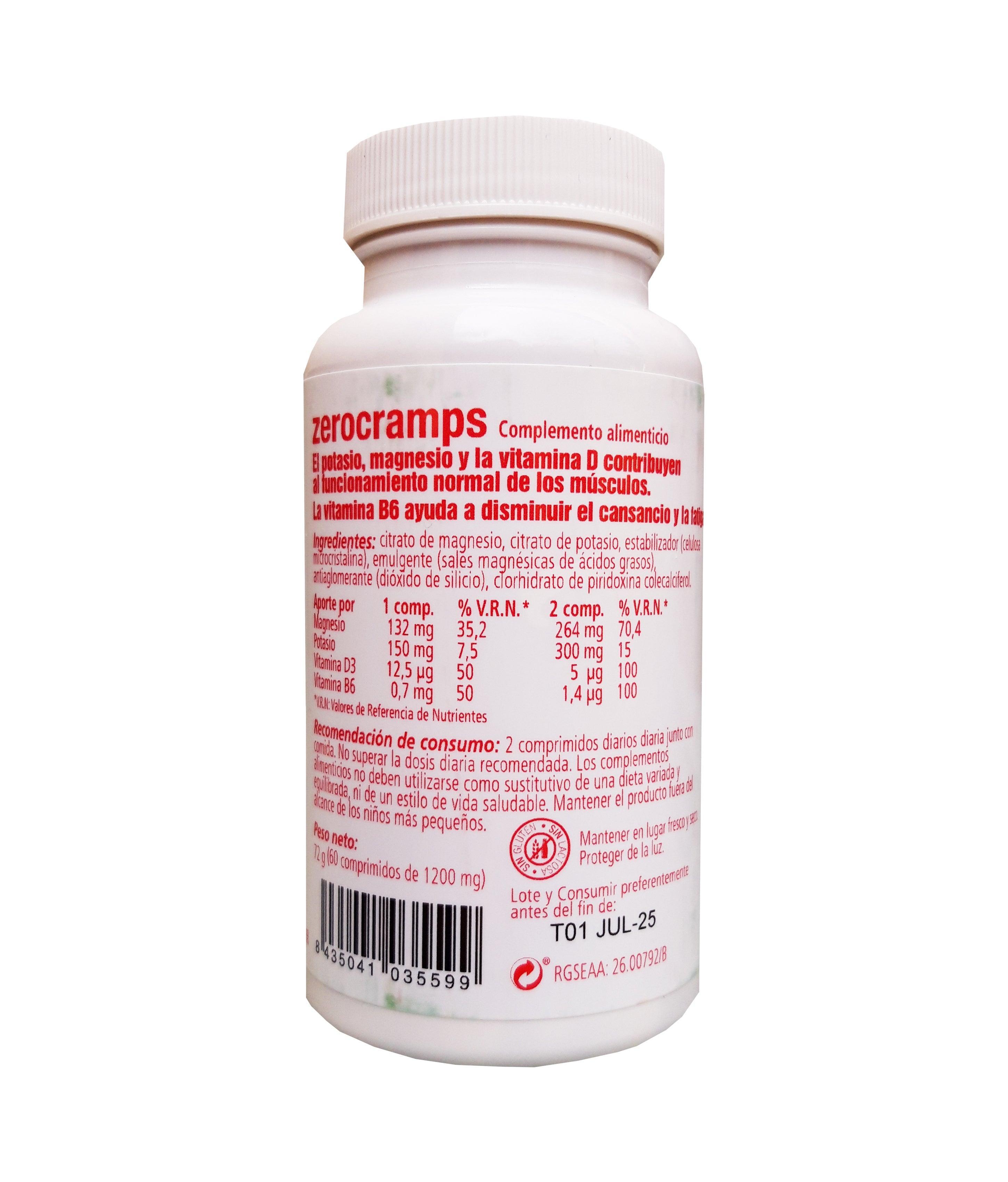 Zero Cramps 60 comprimidos Plantis